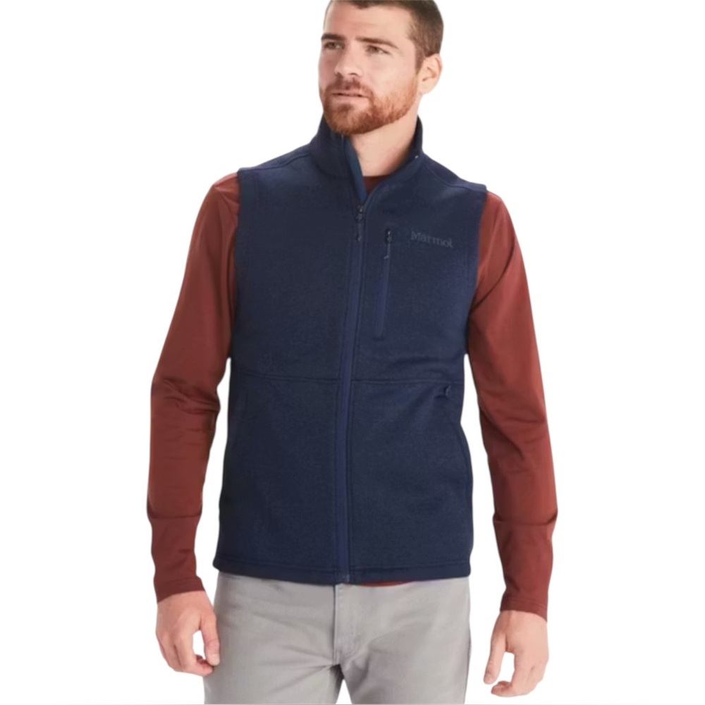 Marmot Men's XXL Blue Fleece Sweater Vest Outdoor Gorpcore M13208